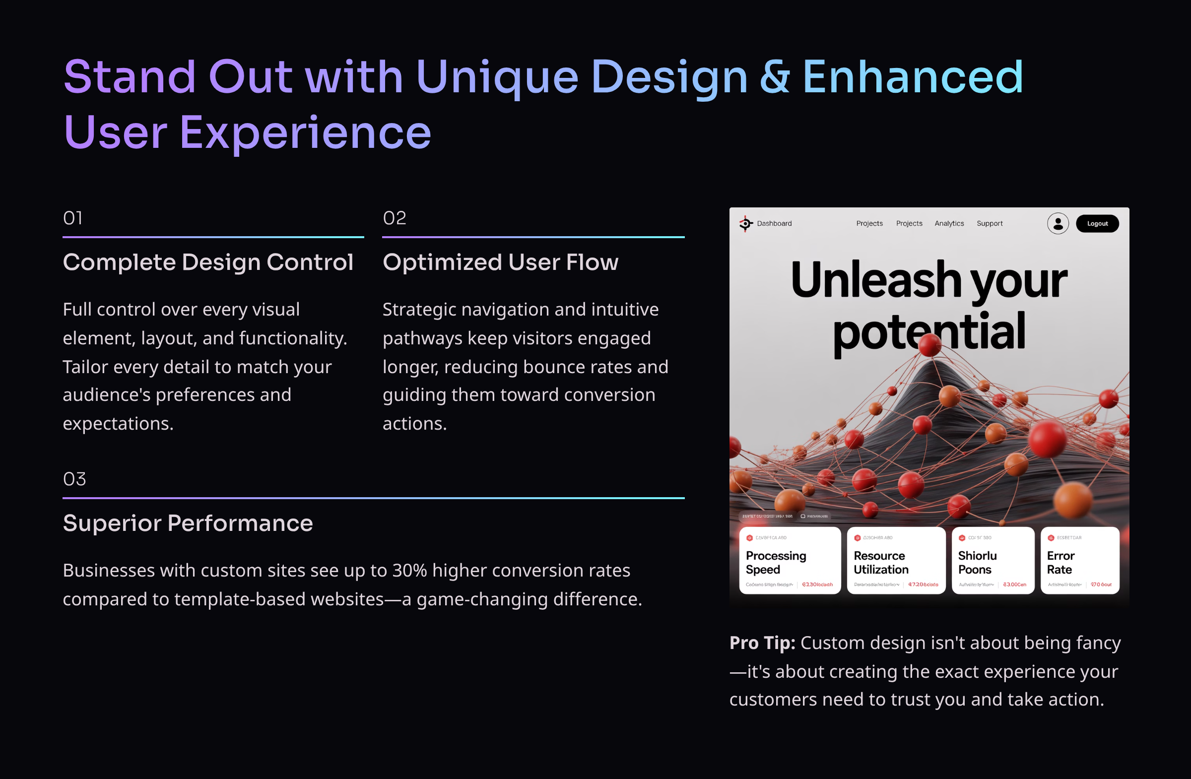 3 Stand Out with Unique Design and Enhanced User Experience